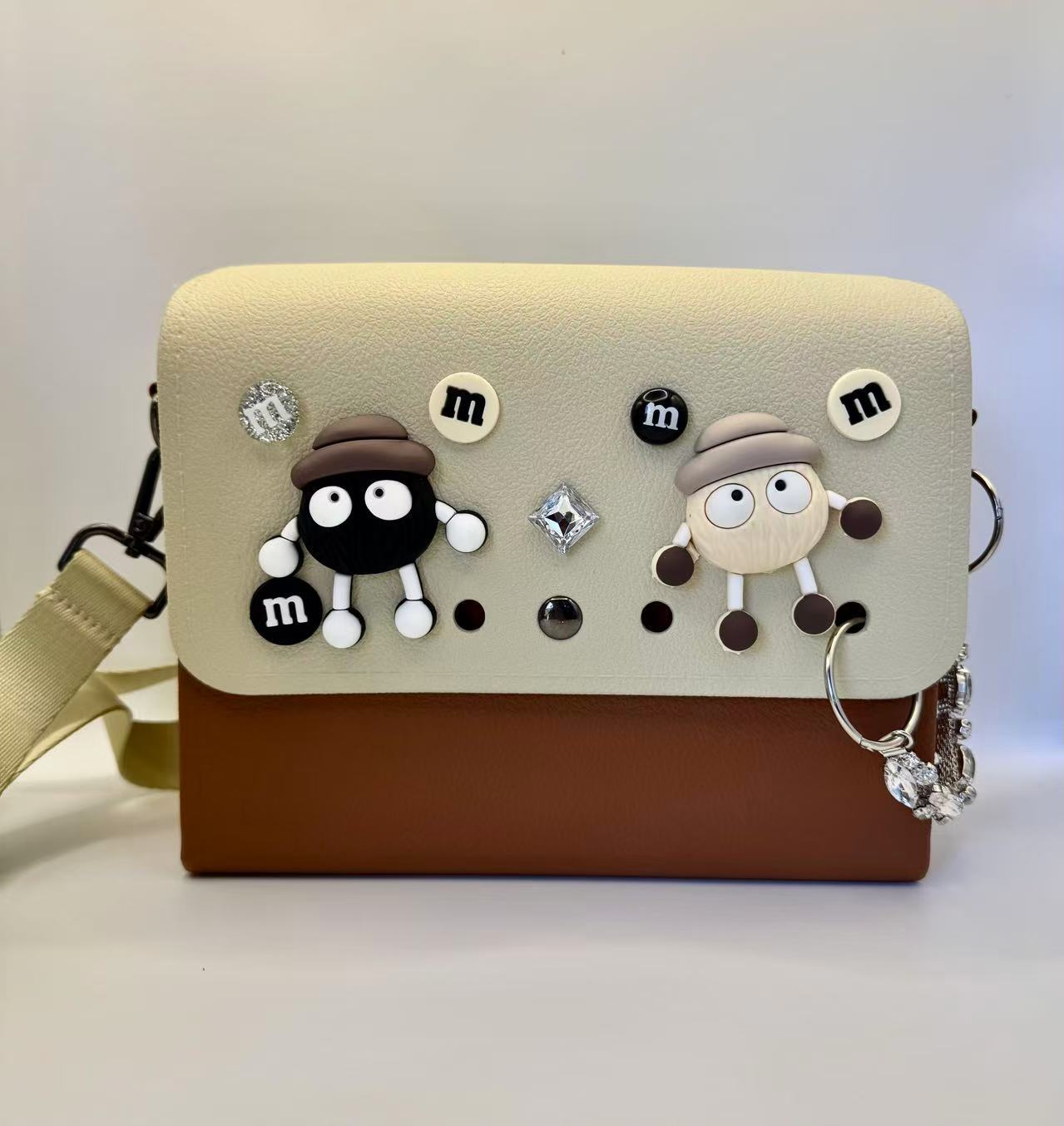 Clogs Bag Crossbody DIY Messenger Bag - Creamy & Caramel