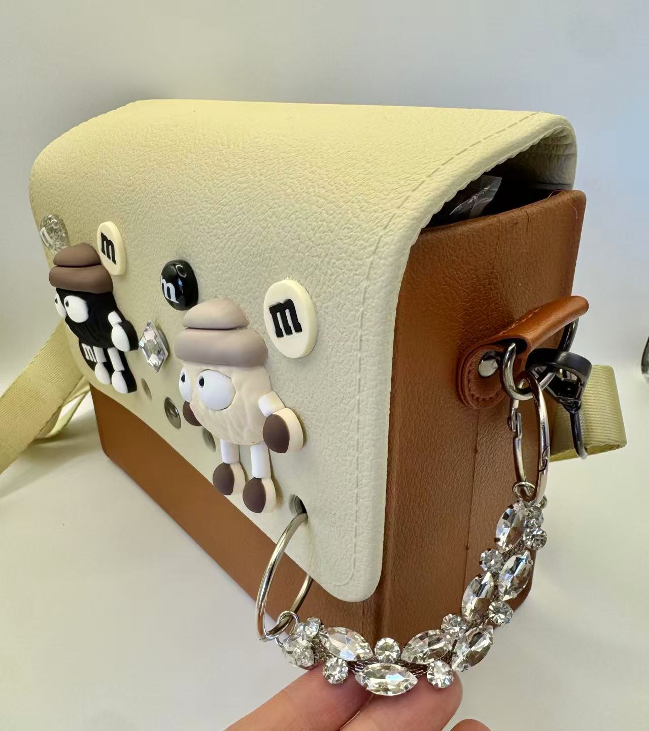 Clogs Bag Crossbody DIY Messenger Bag - Creamy & Caramel
