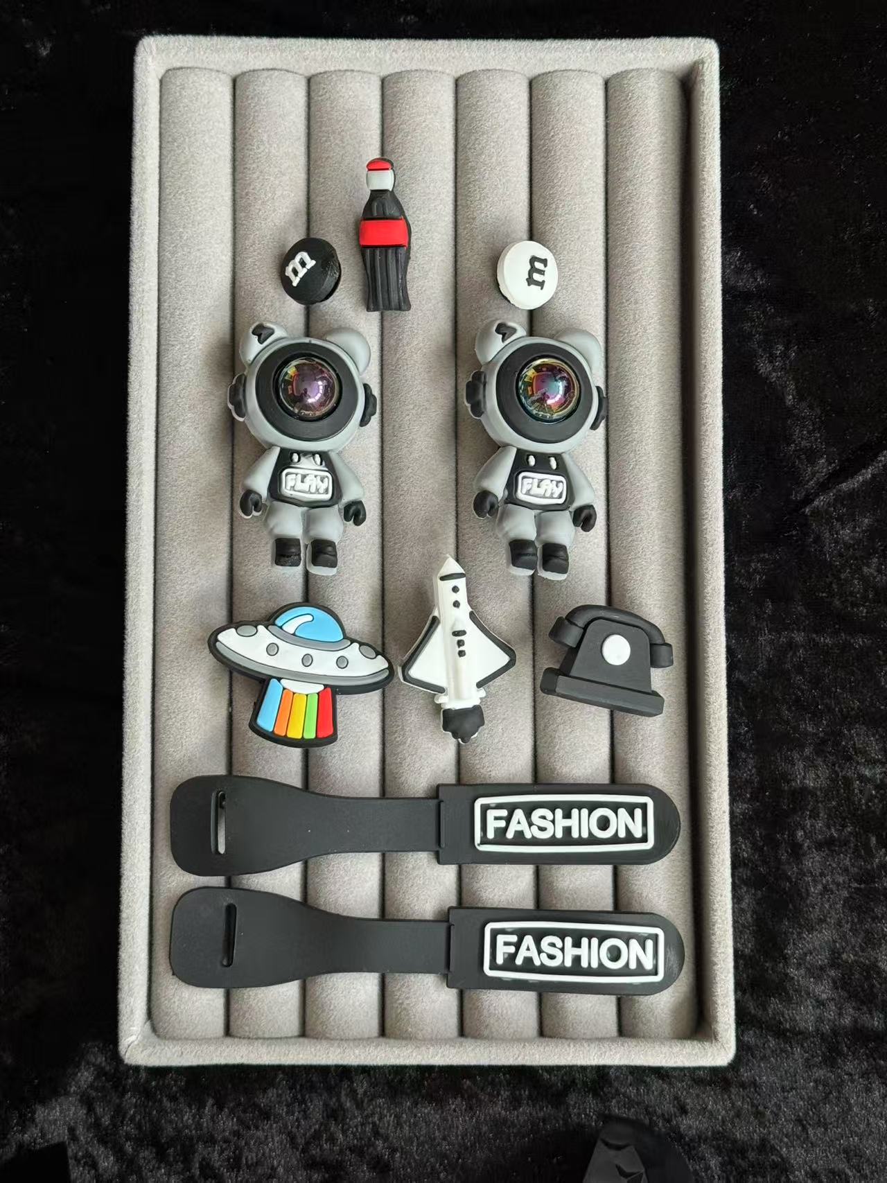 Astronauts Charms Set with Tag Charms