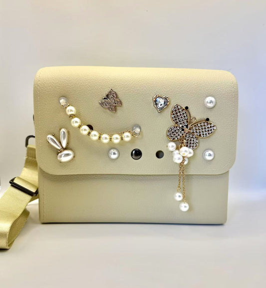 Clogs Bag Crossbody DIY Messenger Bag - Creamy