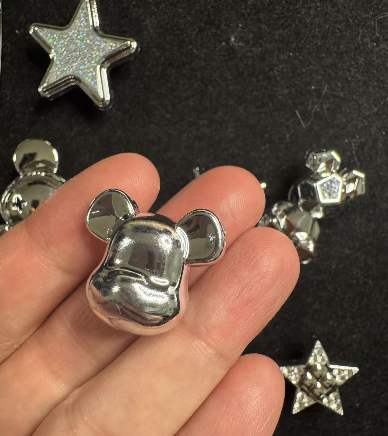 Silver Astronauts Smiley Faces & Chains Charms Set 11pcs Bundle