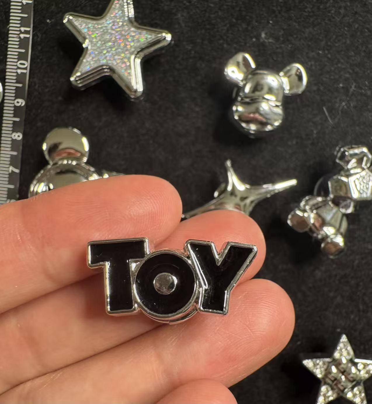 Silver Astronauts Smiley Faces & Chains Charms Set 11pcs Bundle