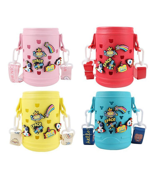 DIY Charm Water Bottle Holder with Shoulder Strap