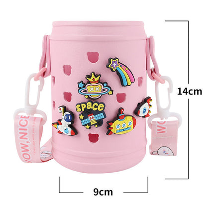 DIY Charm Water Bottle Holder with Shoulder Strap