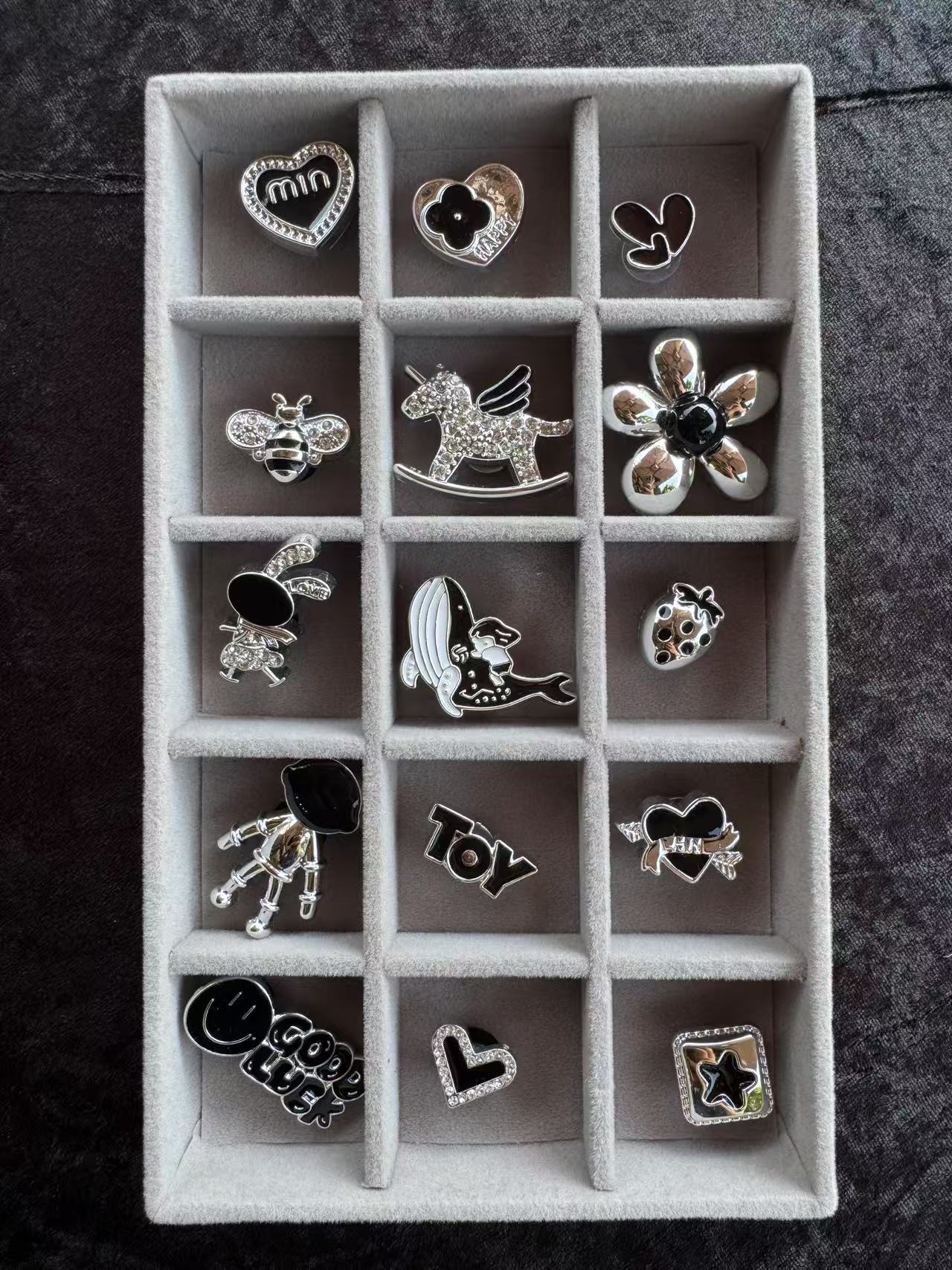 Silver Metal Coated Charms Single