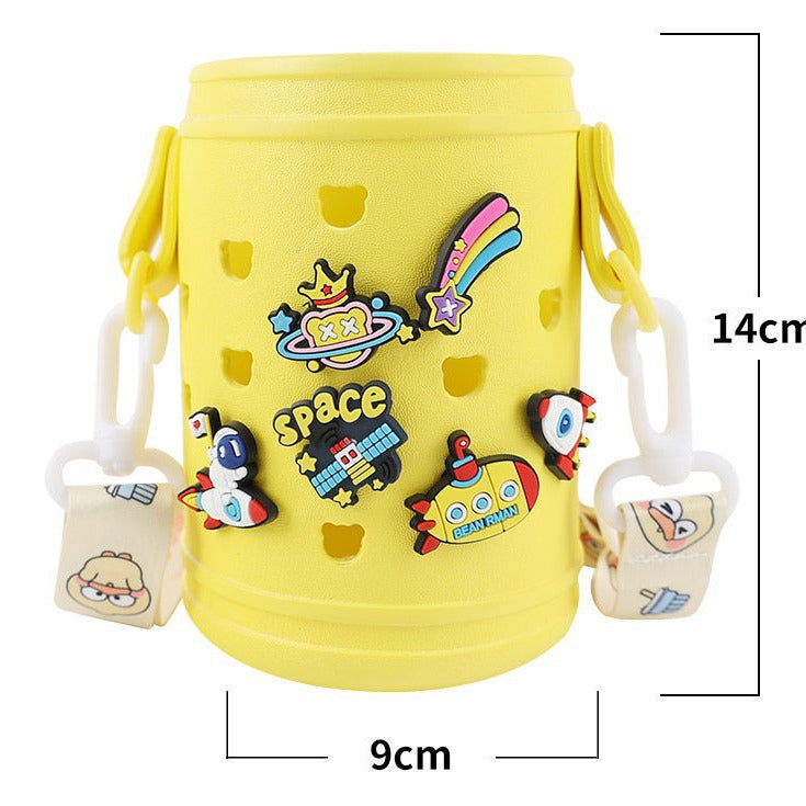 DIY Charm Water Bottle Holder with Shoulder Strap
